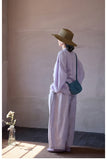 Quintessa Silk Purple Mist Cheongsam Shirt