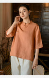 Prosperity Ramie Embroidered Cheongsam Top