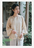 Theodora Ramie Tencel Vintage Cheongsam Top