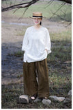 Bellatrix Light Linen White Cheongsam Top
