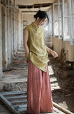 Zenaida Tie-Dye Ramie Cheongsam Top