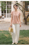 Kassandra Linen Blend Cardigan Cheongsam Top