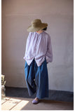Quintessa Silk Purple Mist Cheongsam Shirt