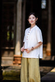 Equinox Linen Lyocell Cheongsam Top