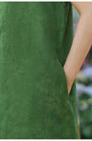 Daphne Linen Abstract Print Cheongsam Dress