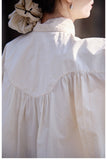 Georgina Cotton Ivory Cheongsam Top