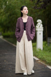 Philippa Loose Batwing Sleeve Ramie Cheongsam Coat