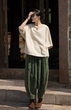 Dusk Ramie Blend Cheongsam Top