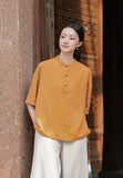 Taya Linen Cotton Modern Qipao Top