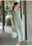 Ursula Tencel Linen Cheongsam Dress