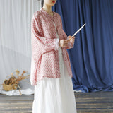 Bianca Ramie Floral Long Cheongsam Cardigan