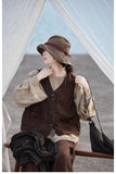 Leandra Linen Smoky Brown Cheongsam Vest
