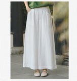 Xanthe Wide-Leg Tencel Linen Cheongsam Pants