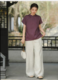 Regulus Hemp Slim-Fit Chinese Cheongsam Top