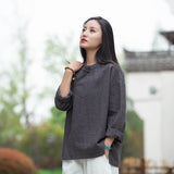 Jessamine Cotton-Linen Vintage Cheongsam Top