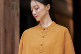 Taya Linen Cotton Modern Qipao Top