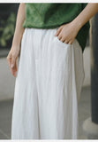 Xanthe Wide-Leg Tencel Linen Cheongsam Pants