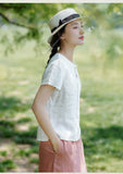 Lena Linen Embroidered Vintage Cheongsam Top