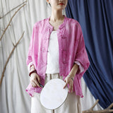 Primula Ramie Floral Cheongsam Top