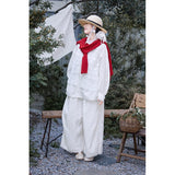 Esmeralda Linen Wide-Leg Cheongsam Pants