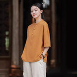 Taya Linen Cotton Modern Qipao Top