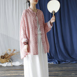 Bianca Ramie Floral Long Cheongsam Cardigan