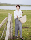 Luster White Linen Artistic Cheongsam Shirt