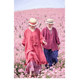Violante Dusky Rose Linen Cheongsam Dress