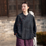 Begonia Hand-Dyed Ramie Cheongsam Top