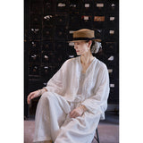 Adelaide Linen V-Neck Cheongsam Top