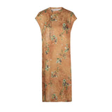 Crown Silk Cheongsam Dress