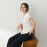 Kassandra Linen Blend Cardigan Cheongsam Top