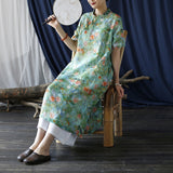 Grandeur A-Line Digital Print Cheongsam Dress