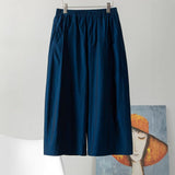 Henriette Wide-Leg Cotton Cheongsam Pants
