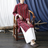 Francesca Corduroy Floral Cheongsam Dress