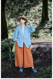 Dragon Wide-Leg Cotton Cheongsam Pants