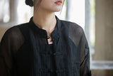 Adriana Tencel Loose Cheongsam Top