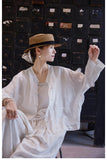 Adelaide Linen V-Neck Cheongsam Top