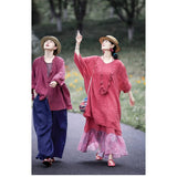 Violante Dusky Rose Linen Cheongsam Dress