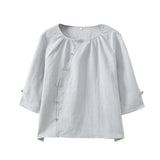 Jade Linen Vintage Cheongsam Top