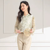 Agate Loose Fit Patterned Cheongsam Top