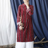 Francesca Corduroy Floral Cheongsam Dress