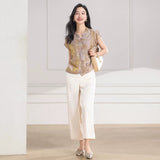 Wisdom 2-Piece Floral Print Cheongsam Set