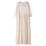 Wisteria Floral Ramie Cheongsam Dress