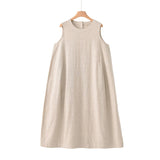 Thora Linen Cotton A-Line Cheongsam Dress
