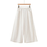 Xanthe Wide-Leg Tencel Linen Cheongsam Pants