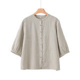 Naya Linen Double Dew Cheongsam Top