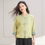 Kendra Loose-Fit Polyester Cheongsam Top