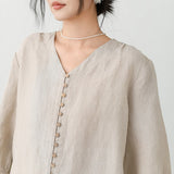 Bianca Han Linen Vintage Cheongsam Top