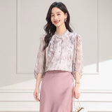 Agate Loose Fit Patterned Cheongsam Top